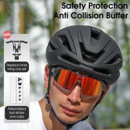 WEST BIKING-Capacete de Ciclismo Leve para Homens e Mulheres, Equipamento Esportivo de Proteção, Moldagem Integrada, Substituir Interior - Image 2