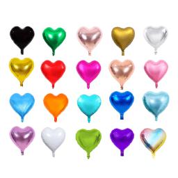 Balão De Folha De Alumínio Com Coração Em Forma, Balão Inflável De Hélio, Casamento E Decoração De Festa De Aniversário, 10in, 10 PCs, 20PCs - Image 1