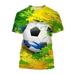 Camiseta gráfica de futebol masculino, extragrande, gola redonda, camiseta de manga curta, casual, estilo esportivo, tendência, moda, verão - Image 6