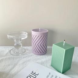 Diy cilindro forma geométrica vela molde de silicone artesanal fazendo cera soja scented velas artesanato ferramenta presentes decoração para casa - Image 4