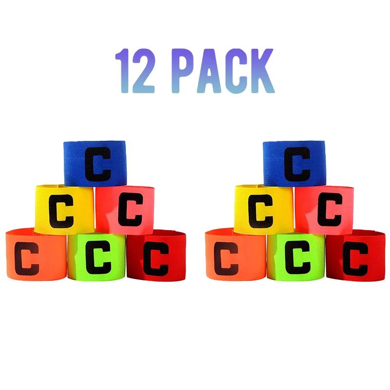 Braçadeira Capitão para Adultos e Crianças, Braçadeira para Treinamento de Futebol, Grupo Líder, Pacote 12 - Image 1