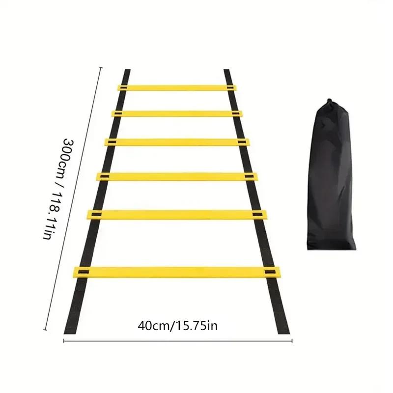 Escada De Agilidade Escada Com Alça De Nylon Ajustável, Escada De Salto, Velocidade, Fitness, Coordenação Do Corpo, Warm-Up, Ferramenta De Treinamento, Futebol, Futebol - Image 1