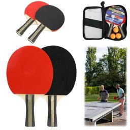 Raquete De Tênis De Mesa Conjunto Com Bolas De Ping Pong, Estojo De Armazenamento, Interior e Exterior, Acessórios Do Jogo - Image 2