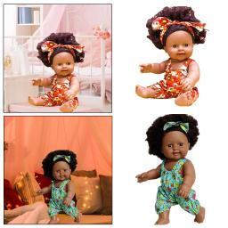 Bonecas reborn realistas, afro-americanas, olhos pretos, abertos, bebê realista - Image 5