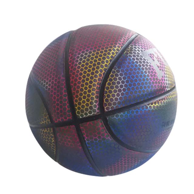 Bolas de basquete de couro PU luminosas e coloridas para treinamento masculino e feminino, perfeitas para jogos internos e externos