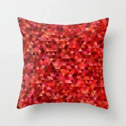 Nordic Geometry Almofada Vermelha, Almofadas Criativas, Sofá, Sofá, Assento, Moderno, Decorativo, Quente, Novo, 45x45cm - Image 5