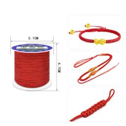 Fio De Nylon Colorido para Fazer Jóias, Nó Chinês, Cabo De Macramé, Pulseira De Cordas, DIY, Suprimentos De Costura, 0,4mm - Image 3