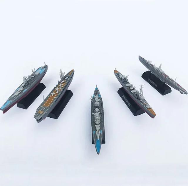 Kits de Modelos de Navios 4D para Crianças - Brinquedos Militares em Escala 1:1000 (15cm)