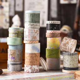 20 rolos Washi Fita Adesivos Diy Decorativa Washie Paisagem Vintage Aquarela Scrapbooking Masking Tapes Material Escolar - Image 2