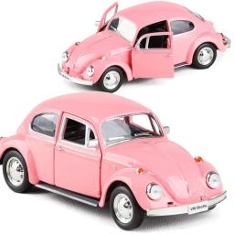 1:36 volkswagen beetle carro modelo de brinquedo com puxar para trás para crianças presentes natal 1967 liga diecast clássico coleção brinquedo f346 - Image 5