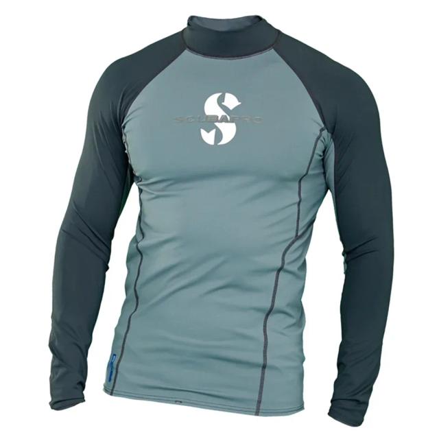 Camiseta de Surf Masculina de Manga Longa com Proteção UV - Roupas de Mergulho e Natação para Verão