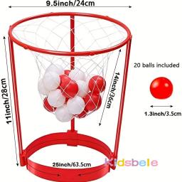 Basquete para crianças e adultos, jogo de carnaval, cesta ajustável, bandana para festa, aniversário, família, jogo interno e externo - Image 6