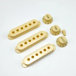 1 conjunto de capa de captador de guitarra elétrica ST de bobina única com botão de controle de tom de volume e ponta de interruptor suporte de captador de guitarra multicolorido - Image 2
