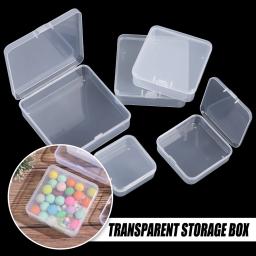 Caixa de armazenamento plástico transparente pequena para jóias, contas recipiente, ferramentas de pesca, utensílios domésticos, organizador sundries - Image 1