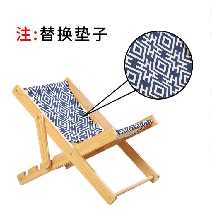 Sofá dobrável para cães e gatos, Cadeira dobrável para animais, Cama de sisal, Reclinável ajustável, Cachorro de madeira dormindo ninho, Casa confortável para conforto - Image 1