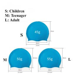 Touca de natação de silicone das mulheres dos homens nadar piscina esporte aquático mergulho banho cabelo longo à prova dwaterproof água bonés chapéu para adultos adolescente crianças novo - Image 6