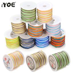 IYOE-Cabo De Nylon para Fazer Jóias, Cor Gradiente, Rosca Macramé, Corda para Pulseira, DIY Bordado Artesanato, Encantos Borla, 45m por Rolo, 0.8mm - Image 1