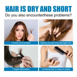 Sedoso cabelo cápsula queratina tratamento, reduzir Splits, suavizar endireitar, Anti danificado encaracolado, calmante, seco, áspero, Nourish C, novo - Image 2