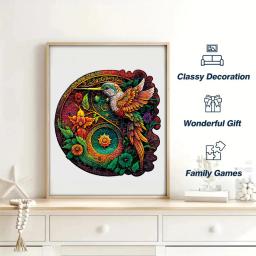 Quebra-cabeças de madeira para adultos e crianças, Artesanato DIY, Quebra-cabeça, Jogos de Puzzle 3D, Brinquedos Educativos Interativos Familiares - Image 2