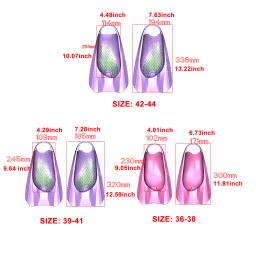 Silicone Natação Fin Short Blade Flippers, nadadeiras de mergulho profissional para adultos, homens e mulheres, unissex - Image 6