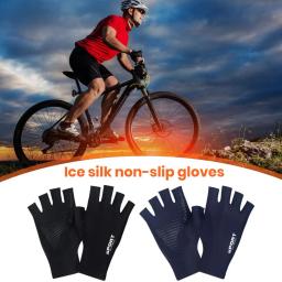 Luvas de ciclismo meio dedo para homens e mulheres, MTB, bicicleta, esportes, respirável, à prova de choque - Image 1