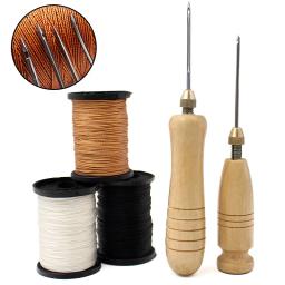 Agulha de costura de couro de lona awl com alça de cobre, 50m fio de cabo de náilon para ferramentas de costura de couro artesanal sapato reparação de couro - Image 1