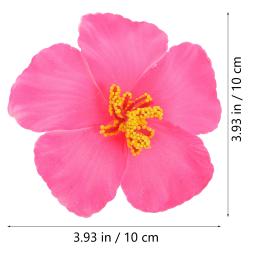 Flores Tropicais Artificiais para Fazer Cabelo, Hibiscus, Luau, Coroa, Festa da Videira, Havaiano, 10Pcs - Image 3