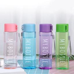 Copo de plástico portátil para homens e mulheres, grande capacidade, ao ar livre, café, suco, verão, 500ml - Image 2