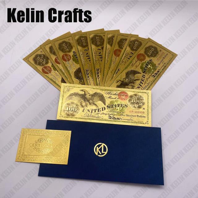 Cédula Comemorativa de 1000 Dólares dos EUA em Ouro Puro - Presente Exclusivo e Personalizado