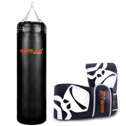 Saco de pancada boxe Gorilla120 cm luva treino bate saco profissional combo muay thai - Image 1