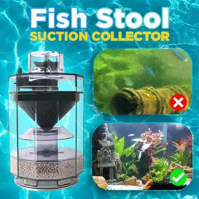 Aspiração Automática de Fezes para Aquários com Filtro e Tanque de Peixes