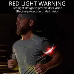 COB LED Armband Light, 350mAh, 500LM, Sport Night Running Warning, Braço Leg Wristband Light, USB Recarregável, IPX4 Impermeável - Image 2