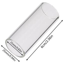 1pc 60mm barra deslizante de guitarra aço inoxidável metal/vidro dedo slides para guitarra ukulele instrumentos cordas acessórios guitarra - Image 2