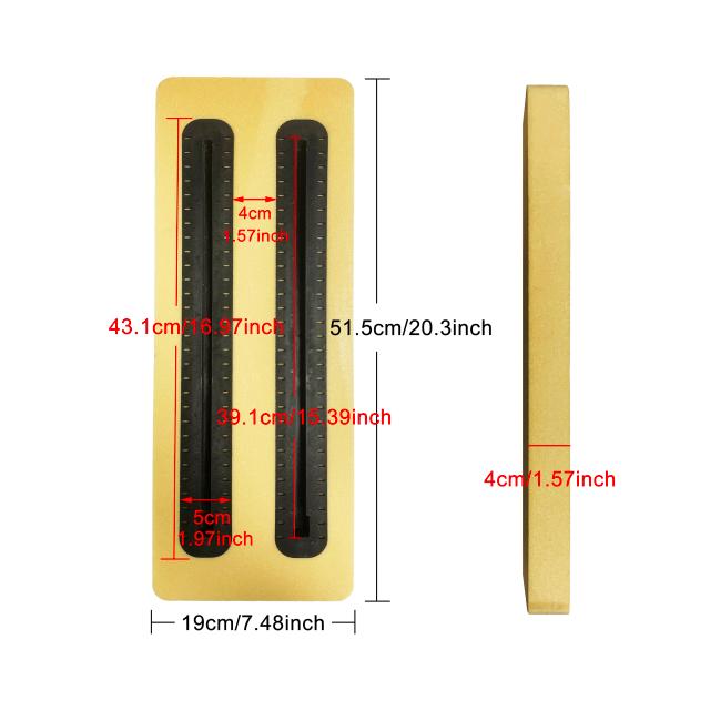 Caixa de Fins de Plástico para Prancha - Substituição Hidrofólio para Surf Foil, Longboard e Prancha de Aleta Única, Conjunto com 2 Peças, EUA, 15.39"