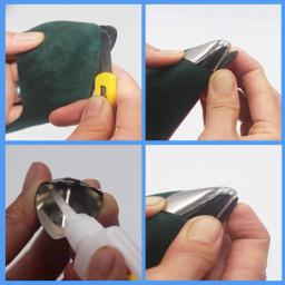 New1 Pair High Heel Metal Toe Capa Protetora Anti-kick Shoe Toe Clip High Heel Repair Accessories - Image 5