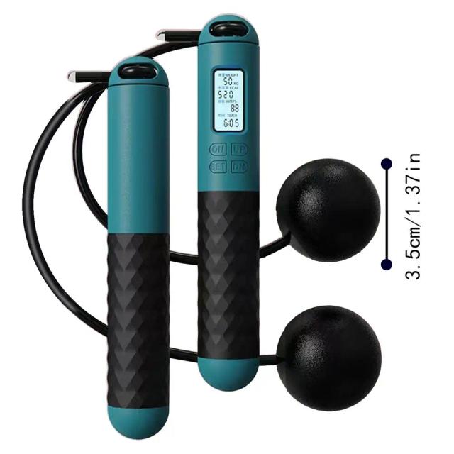 Corda de Pular Ponderada Fitness Antiderrapante Inteligente Sem Corda 2 Pesos