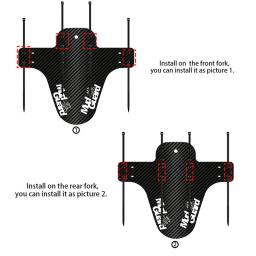 Fibra de carbono dianteiro e traseiro Bicycle Fenders, Road Bike Tire Wings, Lama Guard, Roda Fender, Peças da bicicleta, 2 Pcs Set - Image 4