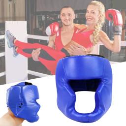 1 pçs capacete de boxe pu coberto completo crianças adultos muay thai treinamento sparring boxe chapelaria equipamentos de ginástica taekwondo cabeça guarda - Image 3