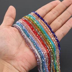 Bicone Contas De Vidro De Cristal, Encantos Facetados, DIY Pulseira Anéis, Jóias Fazendo Kit, 10 Vertentes, 4mm - Image 3