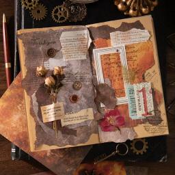Nota de papel com textura retrô, Material do manual, Fundo de escrita, Scrapbook, Papel de nota 175x105mm, 30 folhas - Image 3