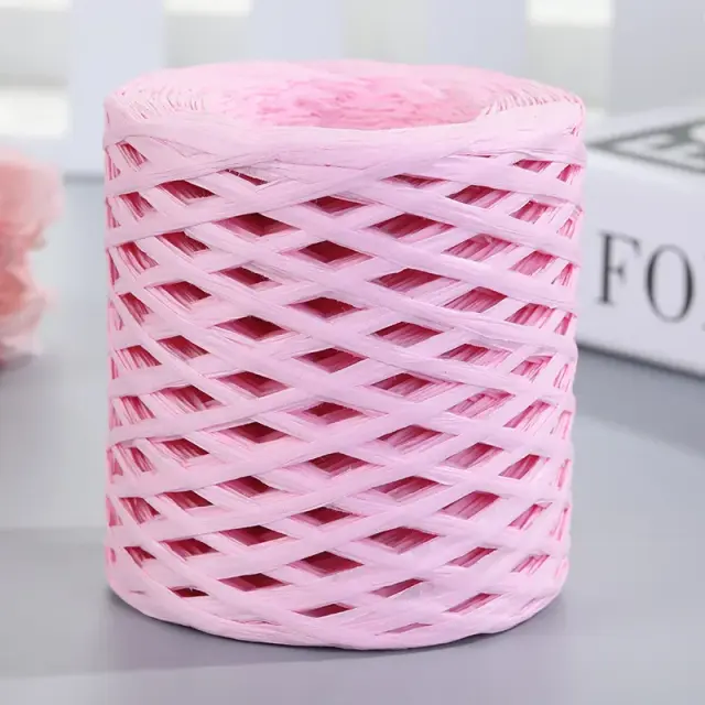 Fio de Palha de Ráfia Natural 200m para Tricô e Crochê - Ideal para Artesanato de Verão, Chapéus de Praia e Sacos com Frete Grátis