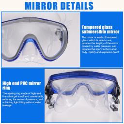Venda quente profissional máscaras de mergulho snorkeling conjunto adulto saia de silicone anti-nevoeiro óculos de proteção de natação equipamentos de piscina - Image 6