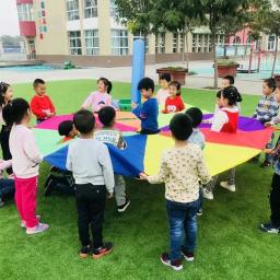 Tenda de paraquedas arco-íris para crianças, jogos cooperativos, brinquedos ao ar livre para crianças, team building, exercícios, diversão, 2m, 3m - Image 5