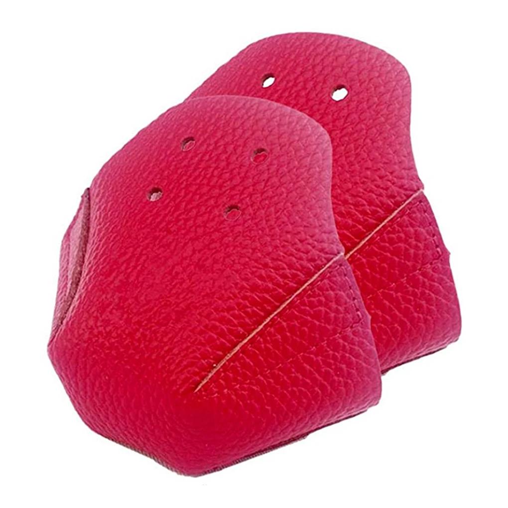 Anti-fricção couro patins capa, Toe Cap guarda, protetores para treinamento ao ar livre, patinação rolo, laranja, 1 par - Image 1