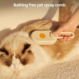 Pente elétrico para remoção de pêlos para animais, escova de massagem antivoadora, acessórios para gatos, 1 spray chave - Image 4