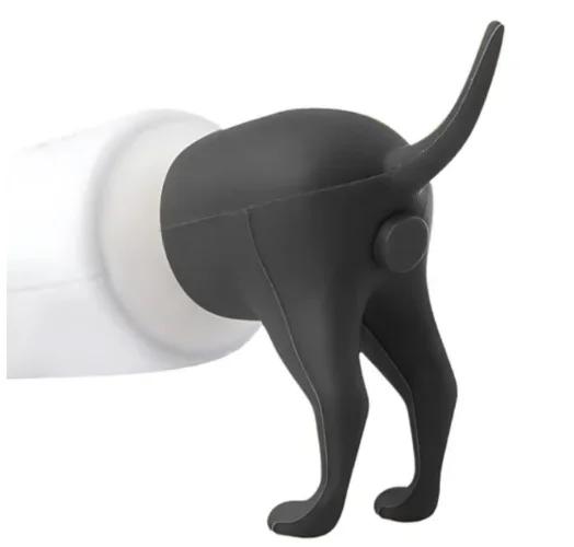 Engraçado Pooping Dog Butt Creme Dental Topper, tampa Do Dispensador Criativo - Image 1