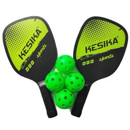Conjunto de raquete portátil Pickleball, 2 raquetes, 4 bolas, leve, ao ar livre, adultos, indoor, raquetes esportivas de praia - Image 4
