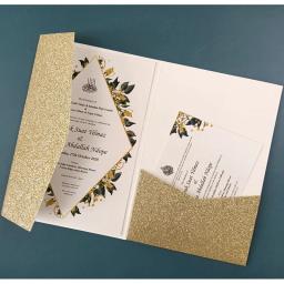 Cartões De Convite De Casamento Personalizados, corte A Laser Dobre, bolso A7, marfim preto sábio verde azeitona Burgun, preço De Fábrica, produto Personalizado - Image 4