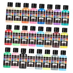 Impermeável acrílico couro pintura conjunto, DIY arte artesanato, projeto sapatos, kit de pintura para assento de carro, bolsa lona, sofá jaquetas, 24pcs - Image 1