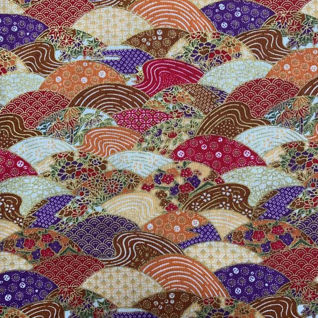 Tecido de Algodão Japonês Patchwork Acolchoado para Bonecas e Bolsas de Costura, 145x48cm